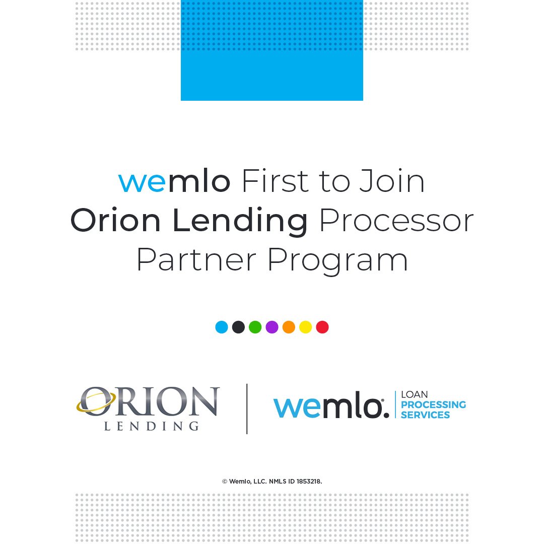 wemlo First to Join Orion Lending Processor Partner Program